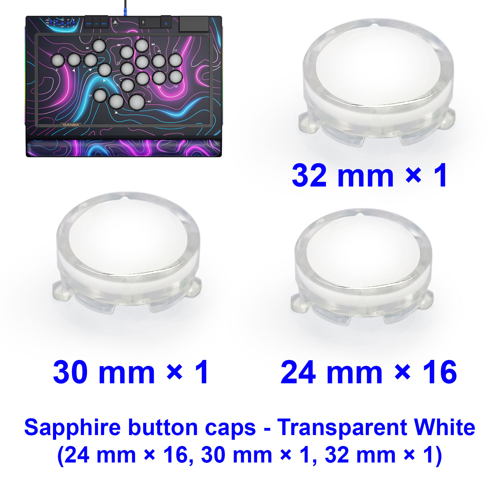 QANBA SAPPHIRE S1 Düğme Kapağı - Joystick Arcade Parts incelemesi ve fiyatı