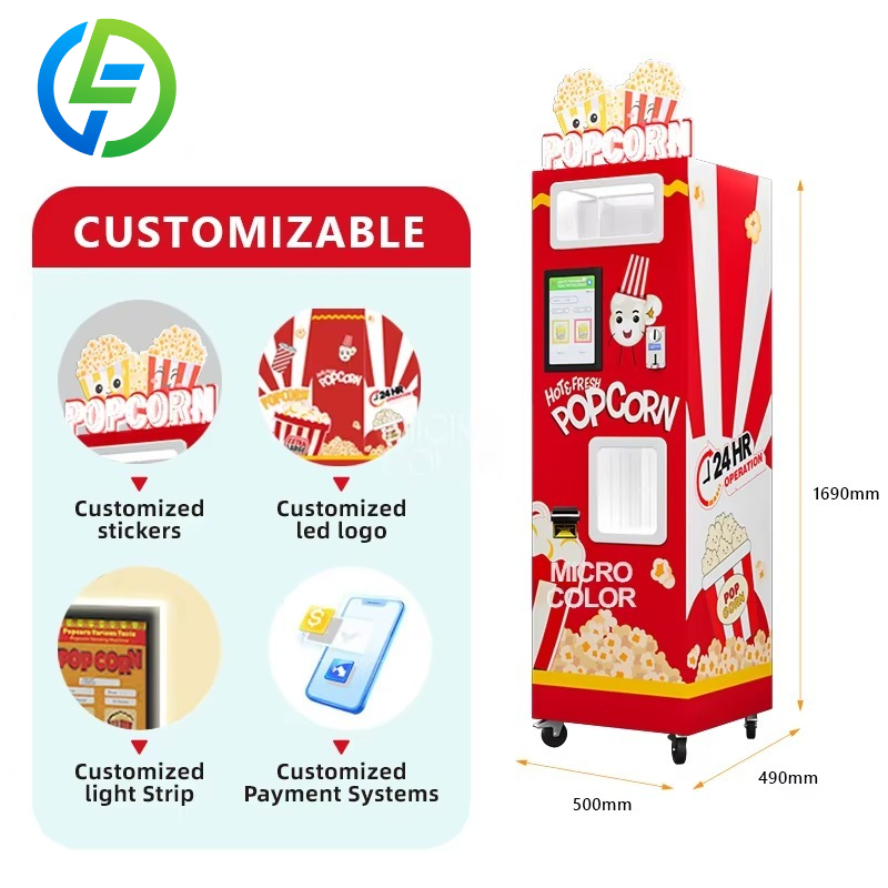 Özelleştirilmiş Ticari Poşetli - Popcorn Vending Machine incelemesi ve fiyatı